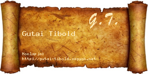 Gutai Tibold névjegykártya